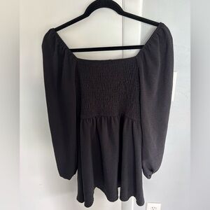 Off shoulder black dress